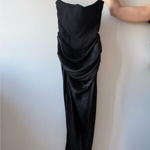 House of CB Black Strapless Night Out Gown